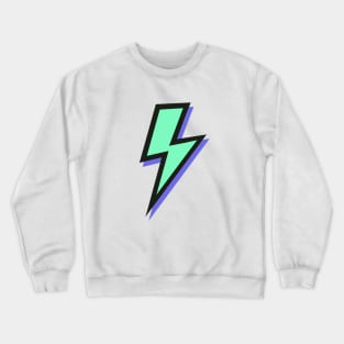 Mint Green and Purple Lightning Bolts Crewneck Sweatshirt